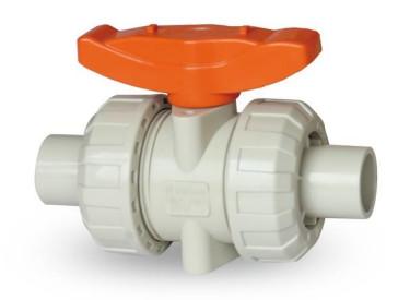 Anti Abrasion PVDF True Union Ball Valve Leak Proof UV Resistant