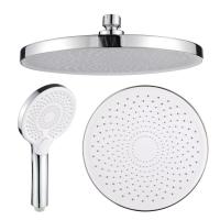 Tête de douche en alliage de zinc rond ultra-mince avec matériau de sortie du modèle d'essai monté sur le mur