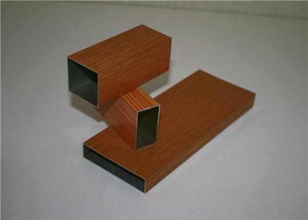Windows Door Frame 1.4mm 6063 T5 Wood Grain Finish Aluminium Profiles