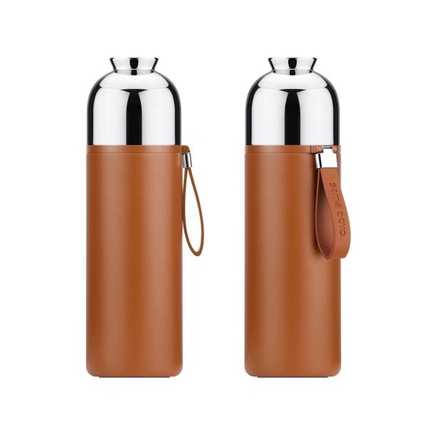 Office Travel Double Wall Glass Tea Infuser Insulated Vacuum Flask Stainless Steel