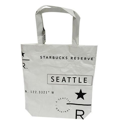 Washable White Tyvek Shopping Bag Lightweight Tote Type For School Students