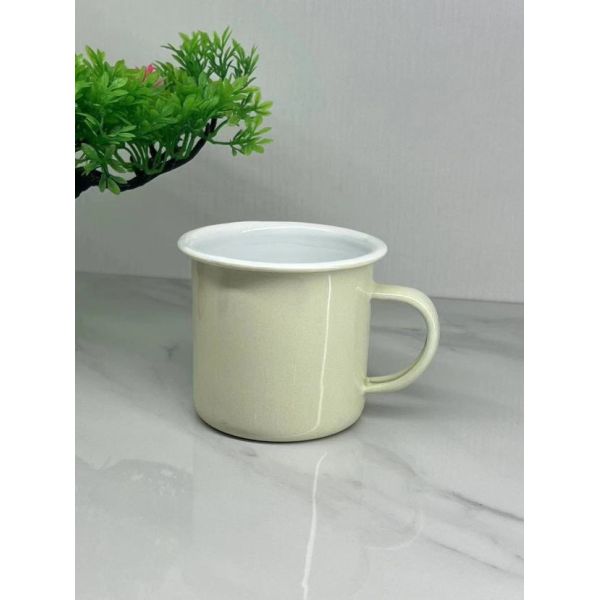 Carbon Steel 350ml Customized Printed Metal Steel Enamel Camping Mug Sublimation Enamel Coffee Tea Drinkware Collection