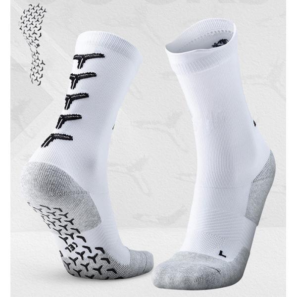 Cushioned Athletic Football Socks Anti Slip Crew Grip Soccer Socks