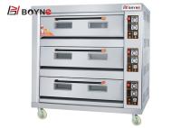 Stainless Steel Three Deck Nice Trays Gas Oven Bakery Gas Oven For Bread Pizza Shop