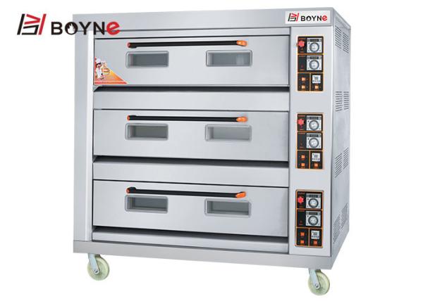 As três bandejas agradáveis de aço inoxidável da plataforma intoxicam a loja de pizza do pão de Oven Bakery Gas Oven For