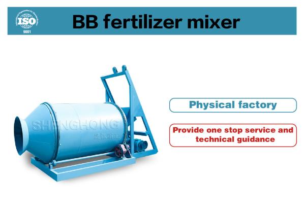 BB Mixer de fertilizantes com processo à prova de choque em 2 etapas, intervalo de mistura 10-60 kg, controlo PLC