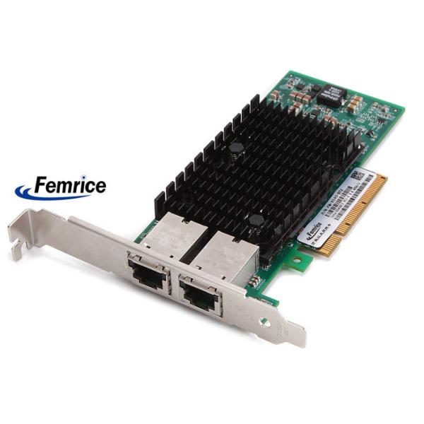 Femrice 100/1000/10000Mbps Dual Port Gigabit Ethernet PCIe x8 Server Adapter Intel X540 RJ45 Slots Network Controller
