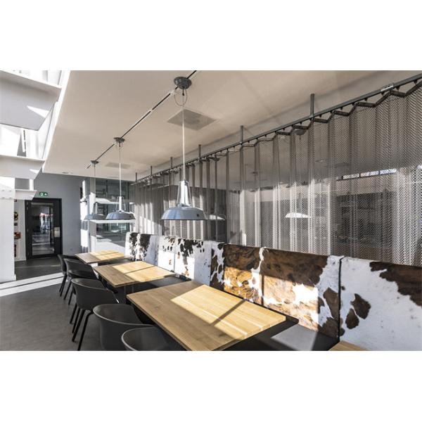 Cortinas de malla metálica en espiral con agujeros de diamante para la división espacial