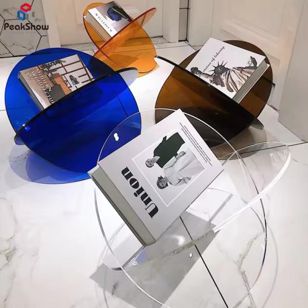 Fashion Design X Shape Custom Acrylic Stand Assembled Acrylic Book Shelf