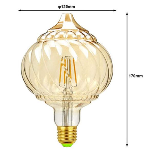 Globo decorativo 125*170mm do filamento dos bulbos 2700K 4W G125 E27 do filamento do feriado