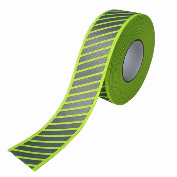 Customized Twill High Visible Reflective Webbing For Garments Jackets Bags