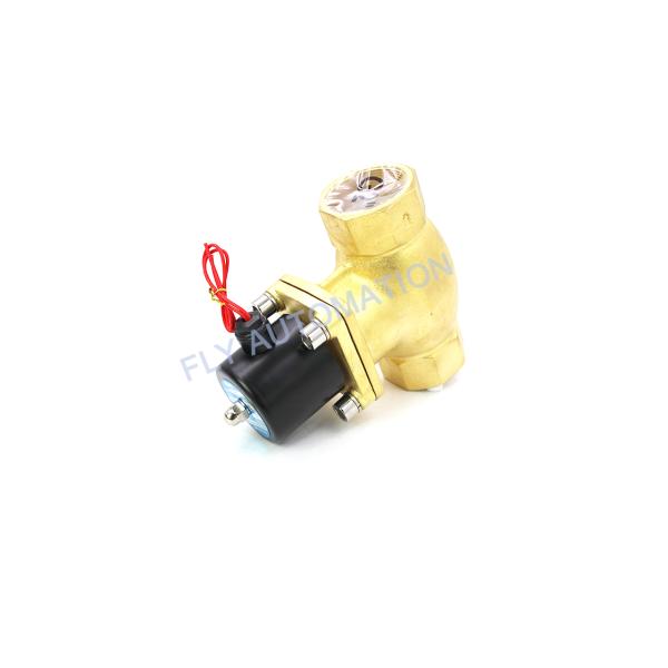 Brass Fluid Flow Water Solenoid Valve Closed High Temperat