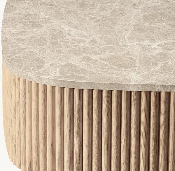Meubles de table basse rectangulaire de taille personnalisable pour salon moderne