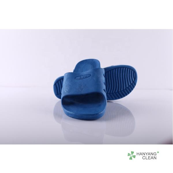 China Anti Slip Blue SPU Cleanroom Antistatic ESD Safety Slippers Sandals women and men rubber shoes factory