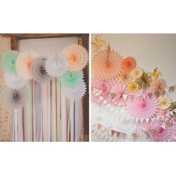 Factory direct fan flower fan holiday party decoration paper craft paper fan flower hollow fan flower;red,yellow,green