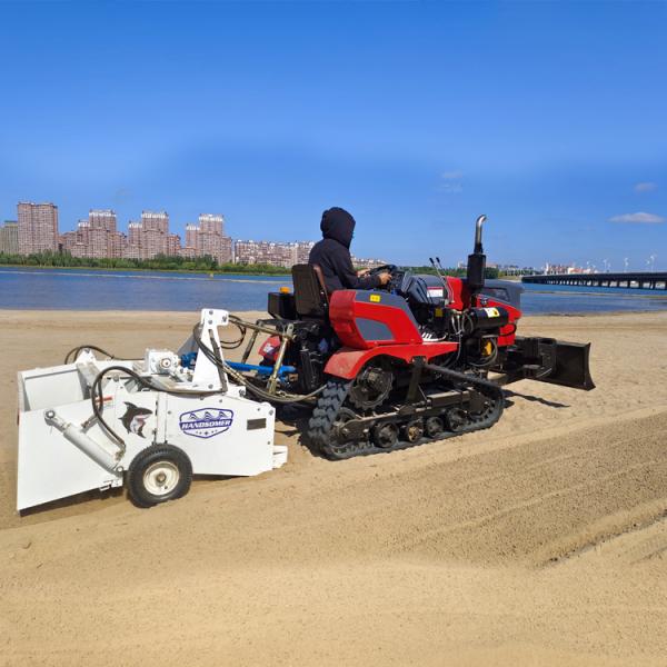 HANDSOMER 1200 Ride-On Beach Cleaner | 60HP Tractor Hydraulic Rotary Sand Sifting Machine