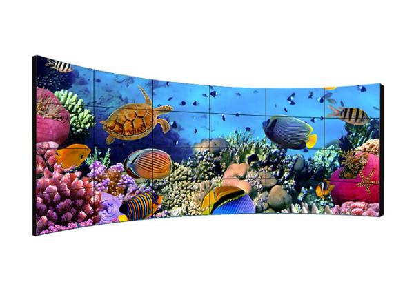65 Inch Curved LCD Video Wall 0.63 * 063 Pixel Pitch Ultra High Resolution For Airport