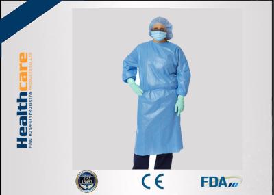 O polegar descartável azul dos vestidos S-6XL do isolamento de Sbpp dá laços em vestuários no nível 1,2,3 de AAMI