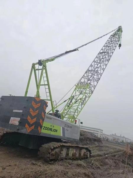 85 Tons Telescopic Crawler Crane Maximum Lifting Weight 16t Two Arm Crane Jib