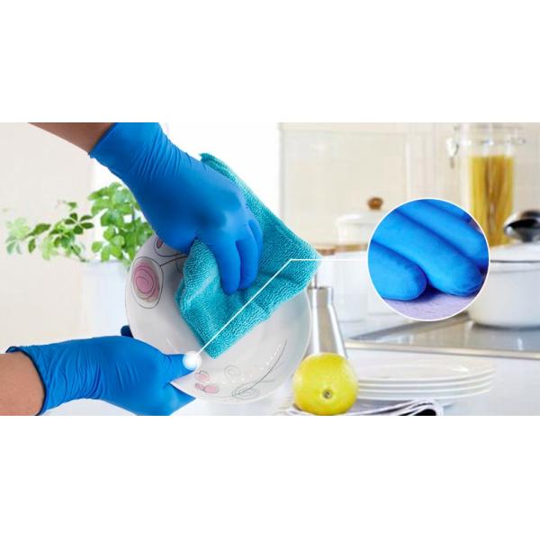 Устранимые ясные перчатки нитрила предохранения от руки безопасности рассмотрения