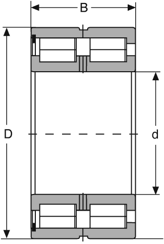 SL185076 Full Complement Cylindrical Roller Bearing , High Speed Ball Bearing