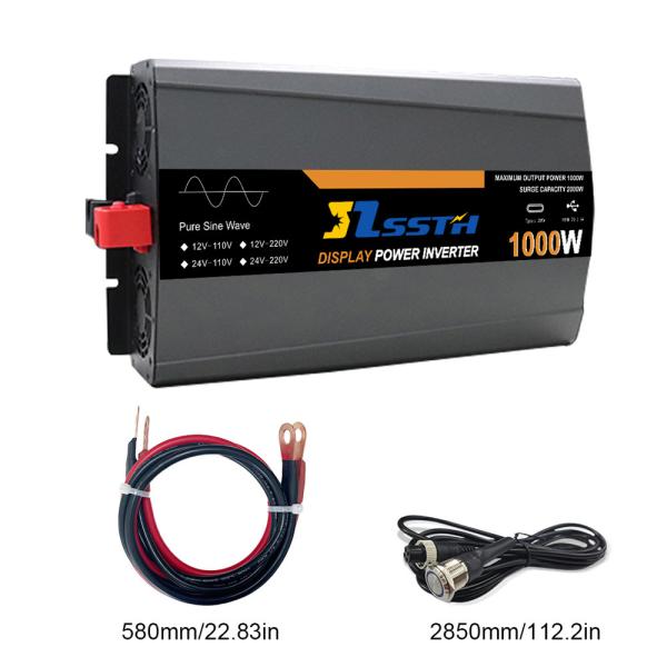 1000W High Frequency Power Inverter With LCD Display DC 12V 24V AC 110V 220V 230V