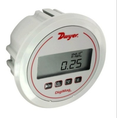 Dwyer DM-1000 Series DigiMag Digital Differential Pressure Gauge with LCD Display, Temperature Compensation, and Multi-Function Measurement