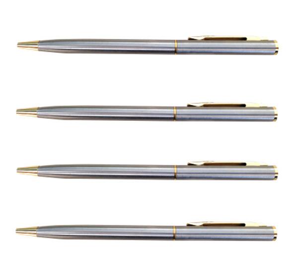 promotional gift chromed metal ballpoint pen, chromed metal pen