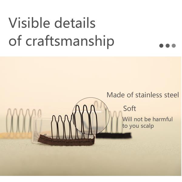 Stainless steel Wig Tools 6 Teeth Wig Cap Clips For Hair Extension Diy