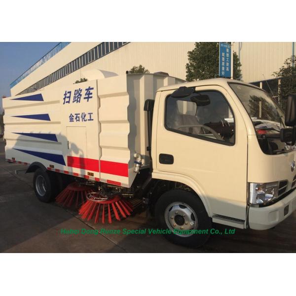 DFAC Truck Mounted Vacuum Street Sweeper With Cleaning Brushes 4000L Refuse