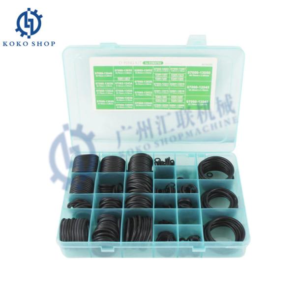435PCS 386PCS Caixa O-Ring de borracha resistente ao calor Aspecto de lavadoras de vedação AC Substituição para escavadeira Komatsu PC200 PC300