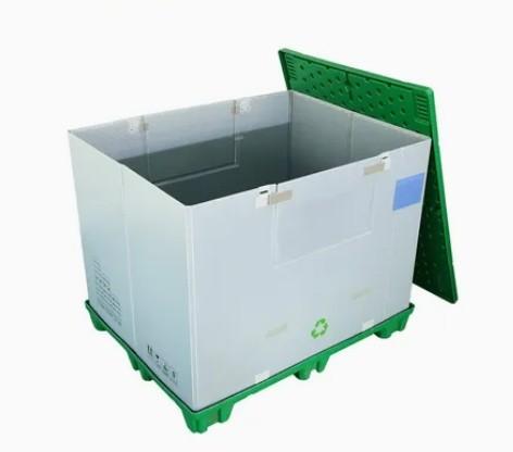 Storage Logistic Sleeve Foldable Coaming Plastic Pallet Box With Lock