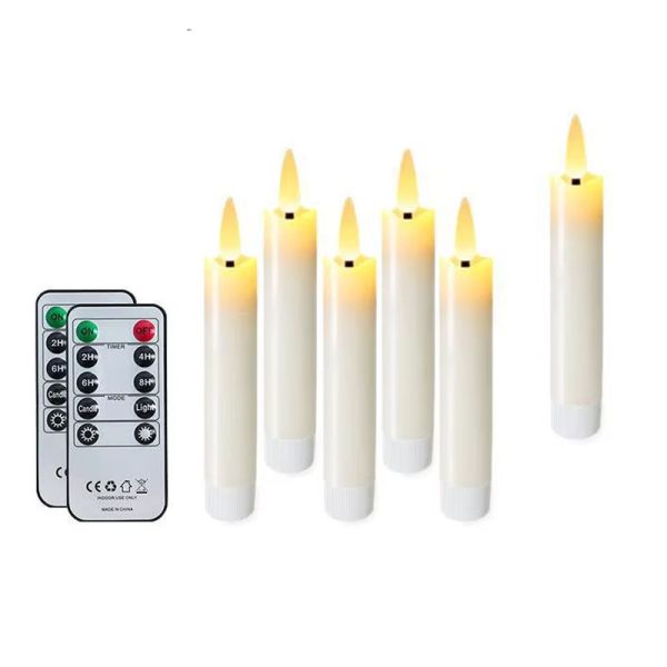 Various Sizes Paraffin Wax Taper Candles Customized Taper LED Candles With Remote
