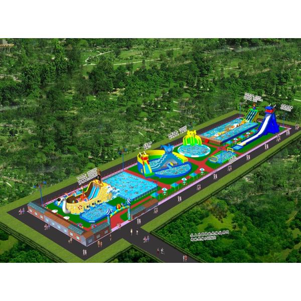 Max Capacity 100-500kg PVC Mobile Inflatable Land Park Playground for Kids and Adults