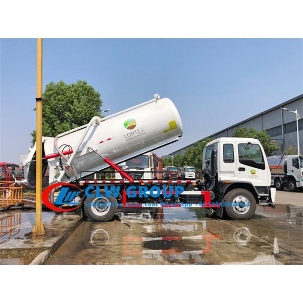 Camion d'aspiration d'eaux d'égout de vide d'acier inoxydable d'ISUZU FTR 10000L