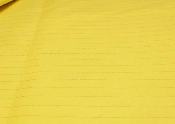 Yellow Strip Cloth 270GSM  Antistatic ESD Fabrics Shrink Resistant