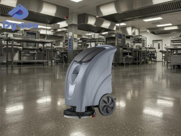 Small Floor Scrubbers For Quickly Cleaning Oily Floors In Commercial Kitchens