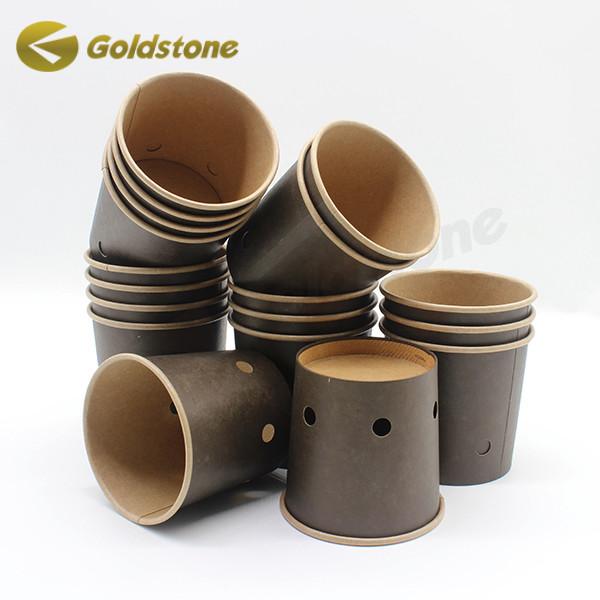 10inch Recycled White Paper Disposable Bucket For Sustainable Eco Friendly Packaging