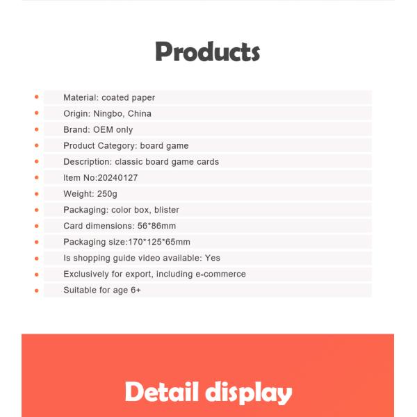 Halli Galli Jogos de Tabuleiro Educacional Set de papel revestido de 250g personalizado