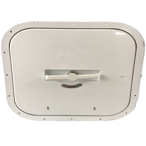 Aluminium Marine Embedded Manhole Cover with Quick Opening Hatch in Oval/Square Shape 600×600 450×800