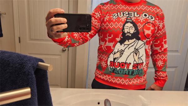 Unisex Ugly Christmas Sweater 3D Printed Funny Graphic Long Sleeve T-Shirt Crewneck Sweatshirts