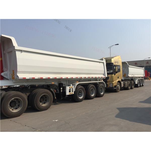 Steel Frame Tri Axle Dump Trailer / 25 Cubic Semi Trailer End Dump Truck 