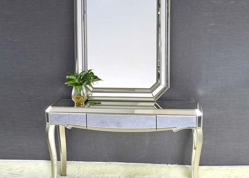 Elegant Silver Mirror Wall Clock with Silent Movement and Customizable Design