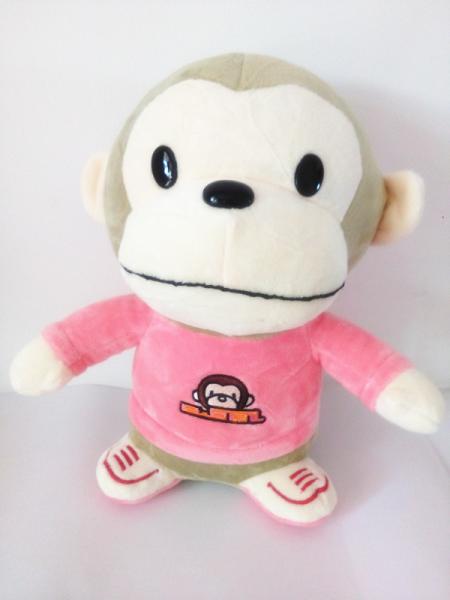 plush monkey red boys shoes hot toys for kids cheap china cartoon children holiday present new fashion Eu japanese model