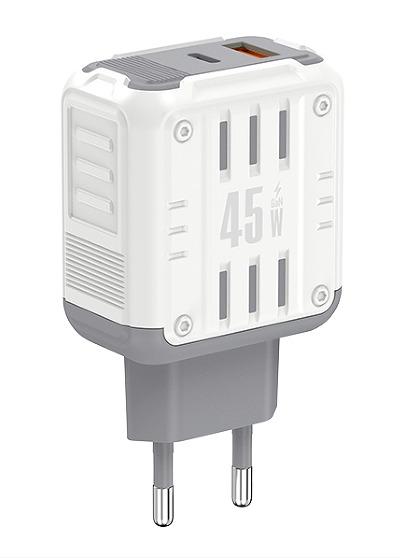 20W QC + PD Wall Charger A+C Ports, Global Compatibility  ABS Copper Material