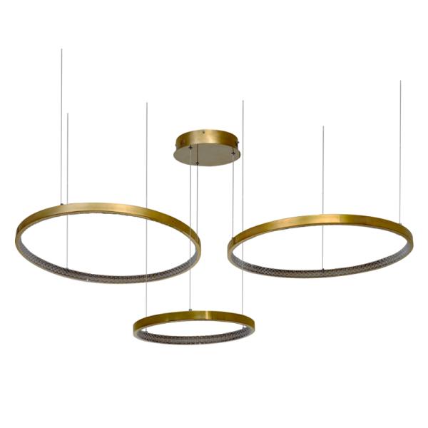 Modern Pendant Lights Living Room Dining Room Circle Rings Acrylic Aluminum Body LED Ceiling Lamp Home Metal Contemporary
