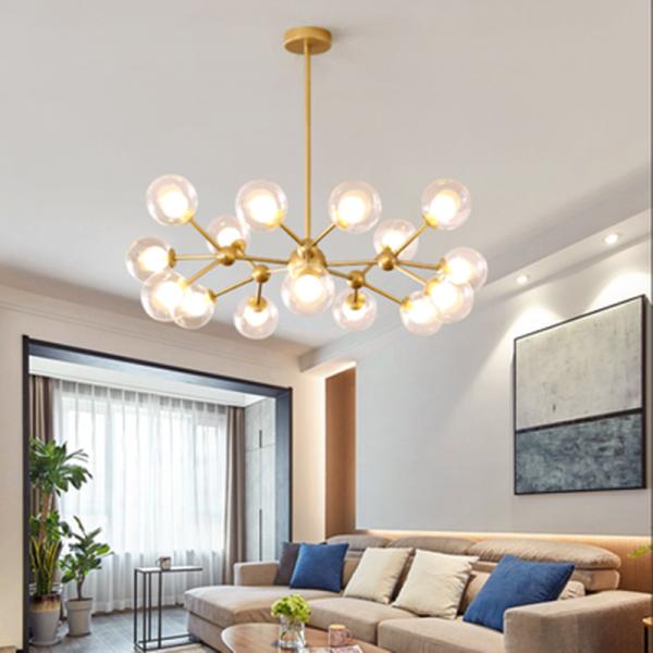 Modern LED glass bubble chandelier metal plexiglass lamp Ceiling Decor modo Glass Ball Chandelier(WH-MI-247)