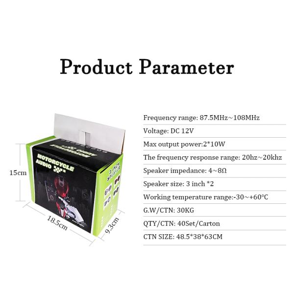 800MA Motorcycle MP3 Player OEM Waterproof Audio Amplifier