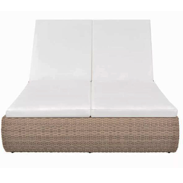 Hot Sale Outdoor Furniture Outdoor Garden Rattan Daybed Waterproof Sun Lounger Poolside Double Bed