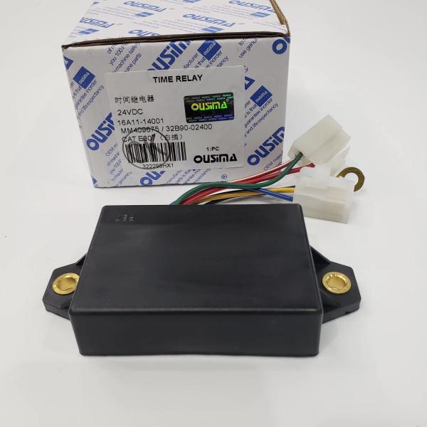 Relé 16A1114001 16A11-14001 MM409675 32B90-02400 do temporizador da parada do motor de OUSIMA para a máquina escavadora CAT E307